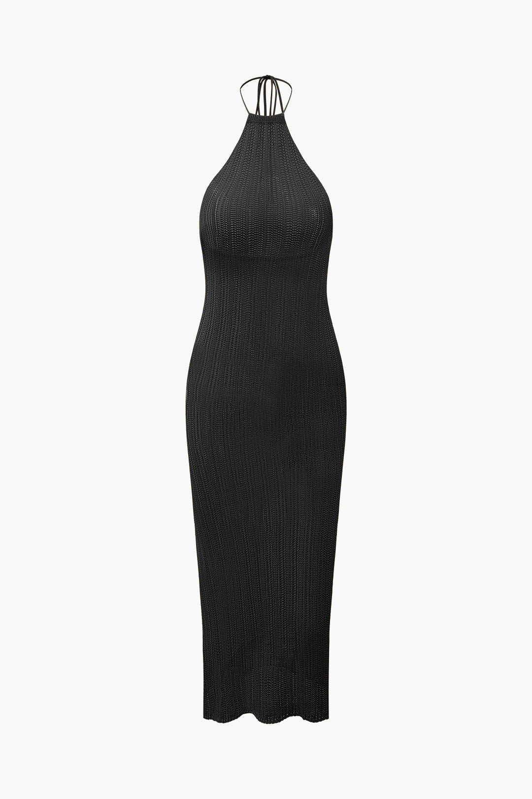 Halter Knit Backless Cover-up Dress