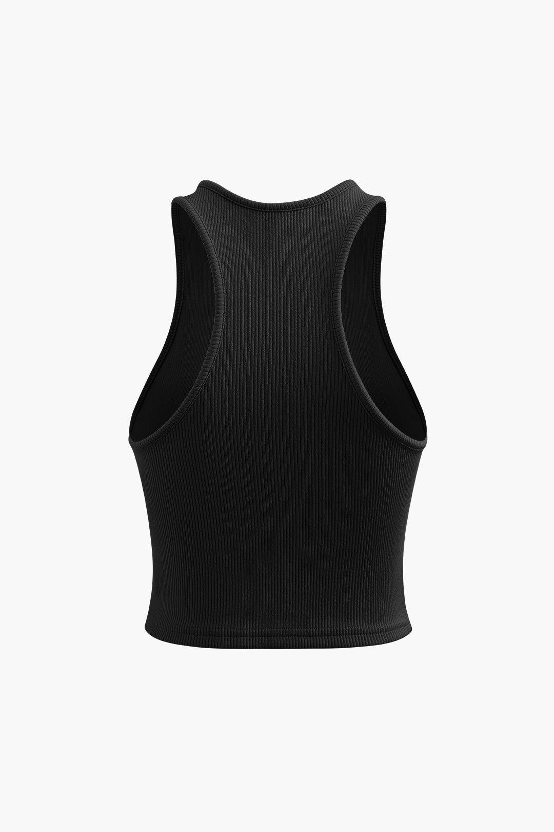 Rib Knit Seam-detail Sleeveless Tank Top