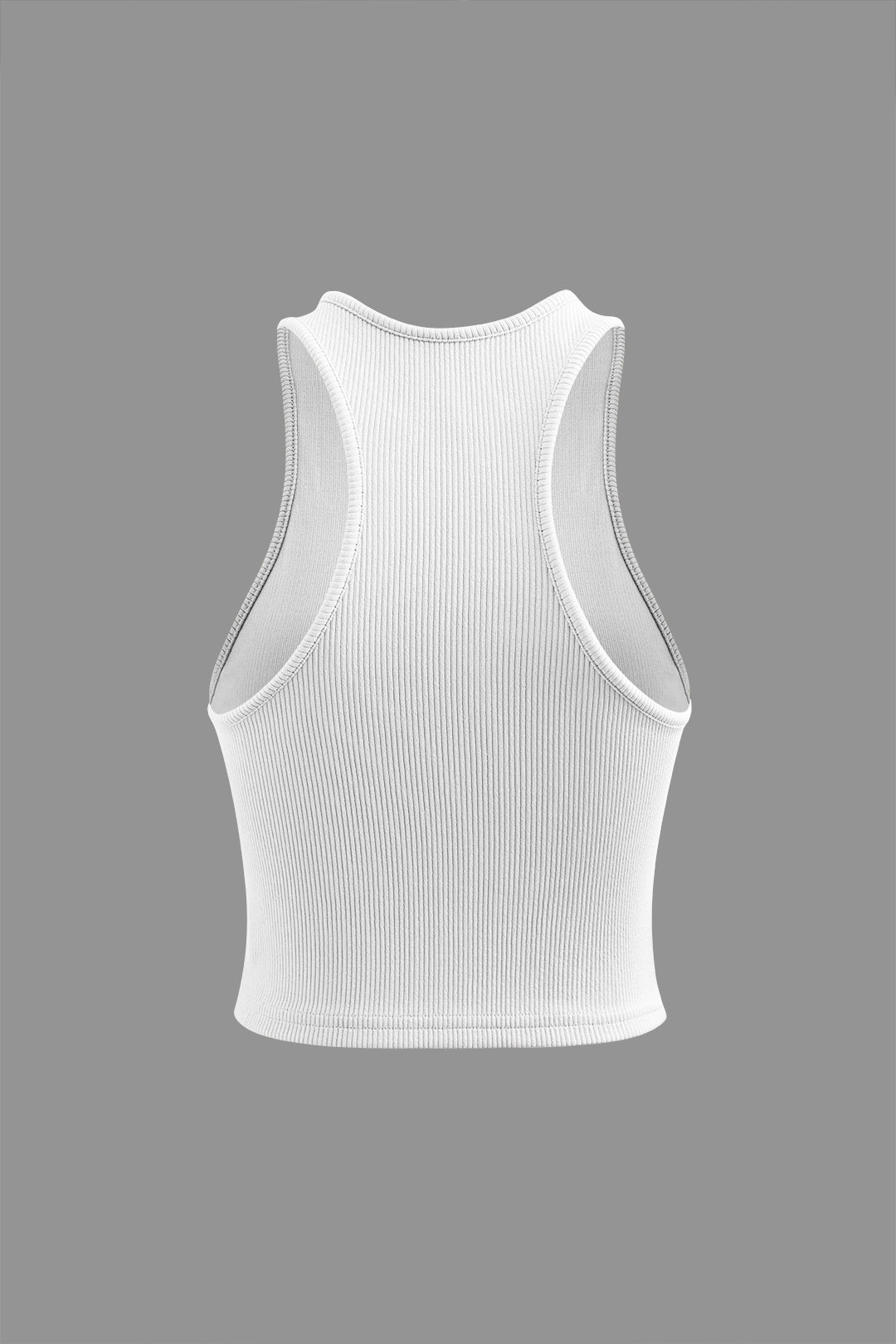 Rib Knit Seam-detail Sleeveless Tank Top