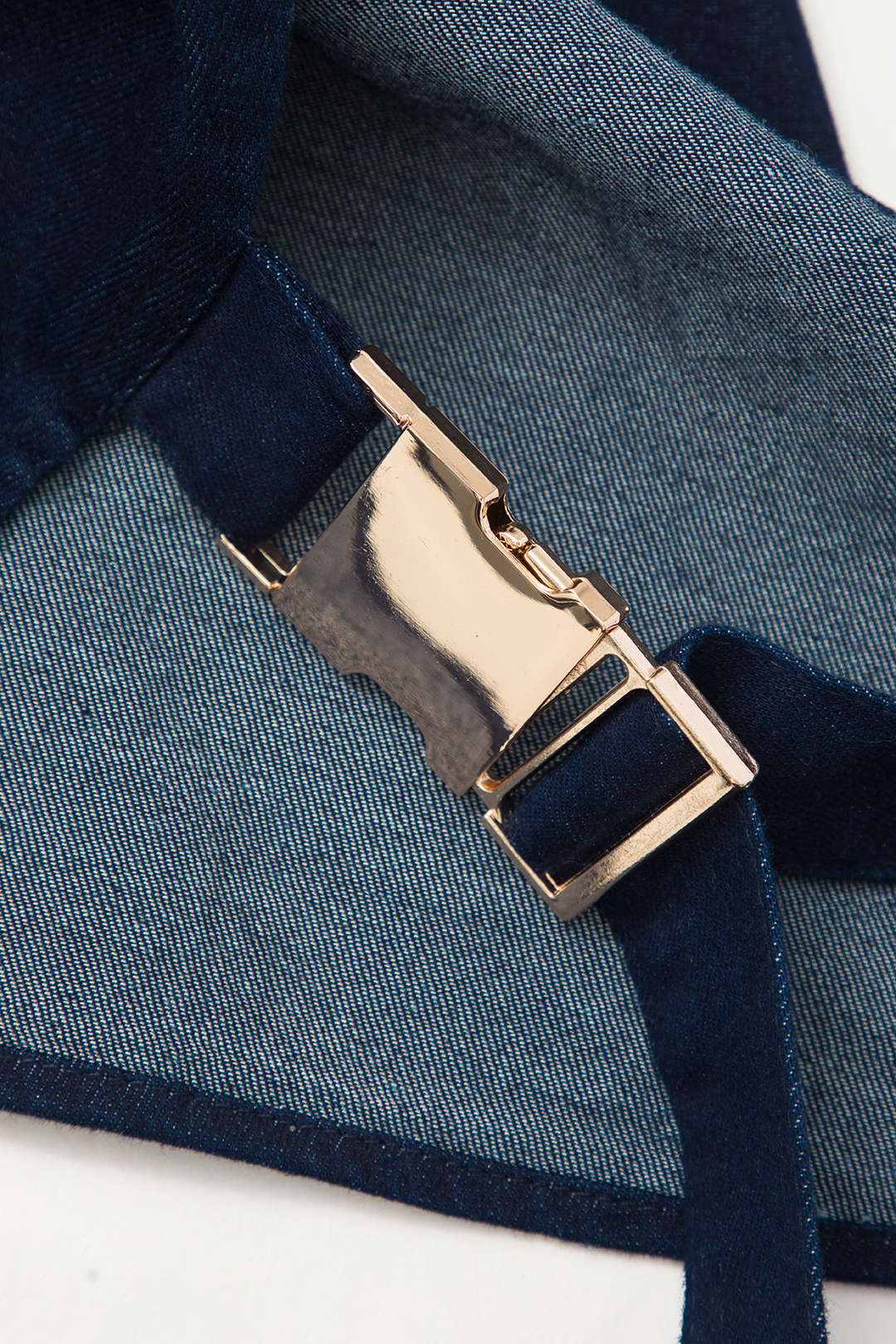 Denim Buckle Sleeveless Top